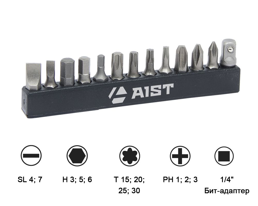 Мало бит. Набор бит Aist 101508spz. Набор отверток Aist 800204. Набор бит и торцевых головок Aist 800320. Набор бит торкс с отверстием l=25мм. В патронтаже.